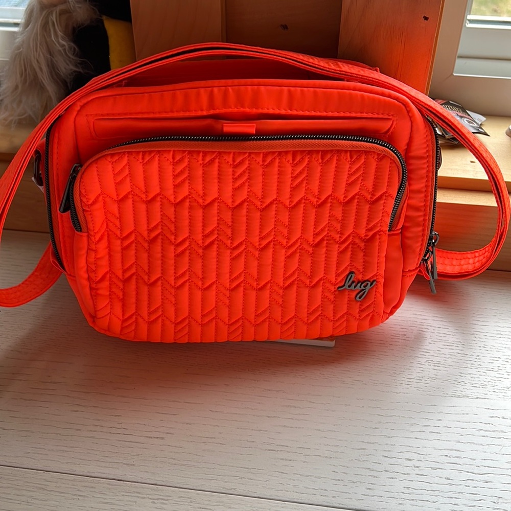 Lug Crossbody Bag in Bright Orange